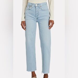 Re/Done Light Blue Straight Leg Jeans